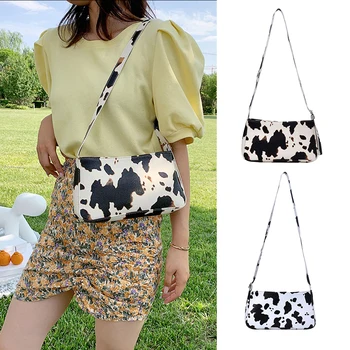 

Cow Milk Women Small Shoulder Bag Classic Texture Delicate Creative Design Chic Simple PU Leather Zipper Messenger Handbags