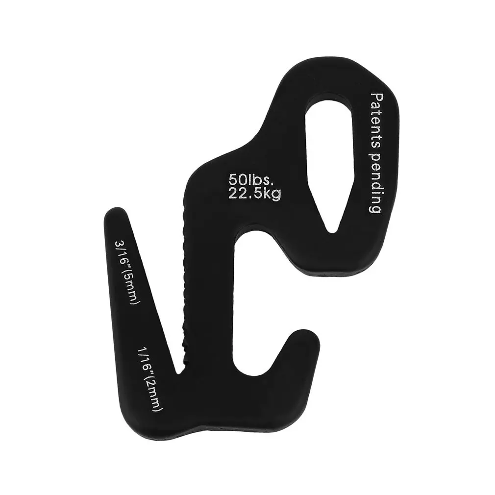 

Black Aluminum 9 Shape Rope Tightener Tie Down Strap Tool Camping Tent Rope Buckle Tent Accessories
