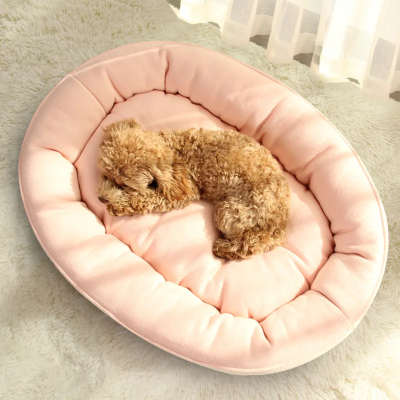 

Direct sales of high-quality autumn and winter kennels thick round basin plush pet pad wholesale cross-border good quality