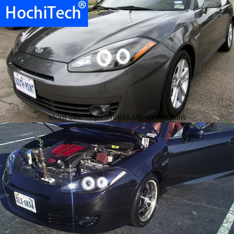 Для Hyundai Tiburon 2007 2008 GK FL2 COB Светодиодный дневной светильник Белый Halo Cob Led Angel Eyes Ring