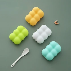 Pastillero esmerilado para el hogar, caja de almacenamiento sellada creativa, Mini pastillero portátil, organizador de píldoras, contenedores de almacenamiento de medicina