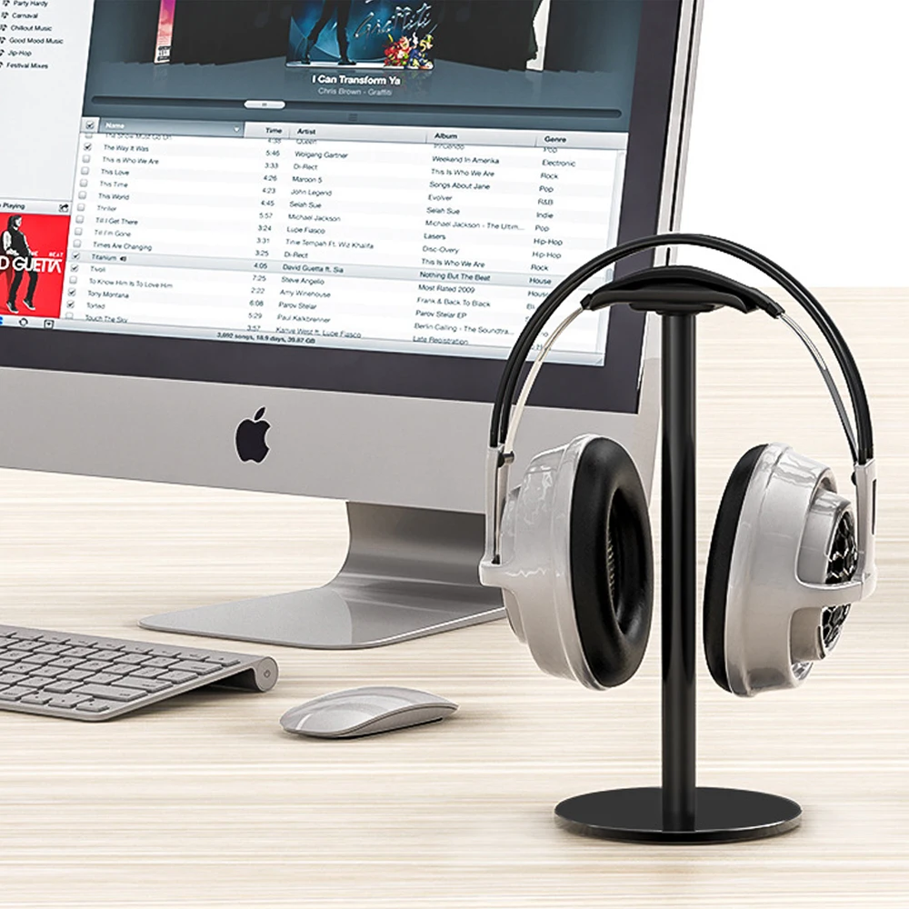 Nee Bee Headphone Stand Headset Holder with Non slip Base Aluminum Metal Soft TUP Earphone Holder for All Size Headphones