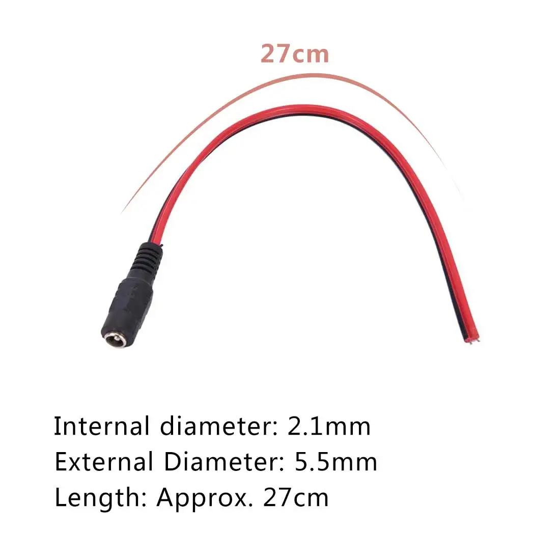 5,5x2,1 мм DC Мощность Гнездовой разъем кабель 12V штекер переходник с разъёмом типа «мама» для постоянного тока разъем для кабеля для DC камера