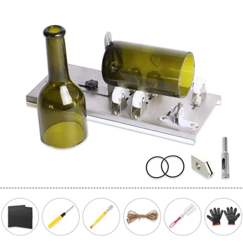

10pcs Glass Bottle Cutter DIY Machine for Cutting Wine Beer Whiskey Alcohol Champagne Craft Gloves Glasses Accessories Tool Kit
