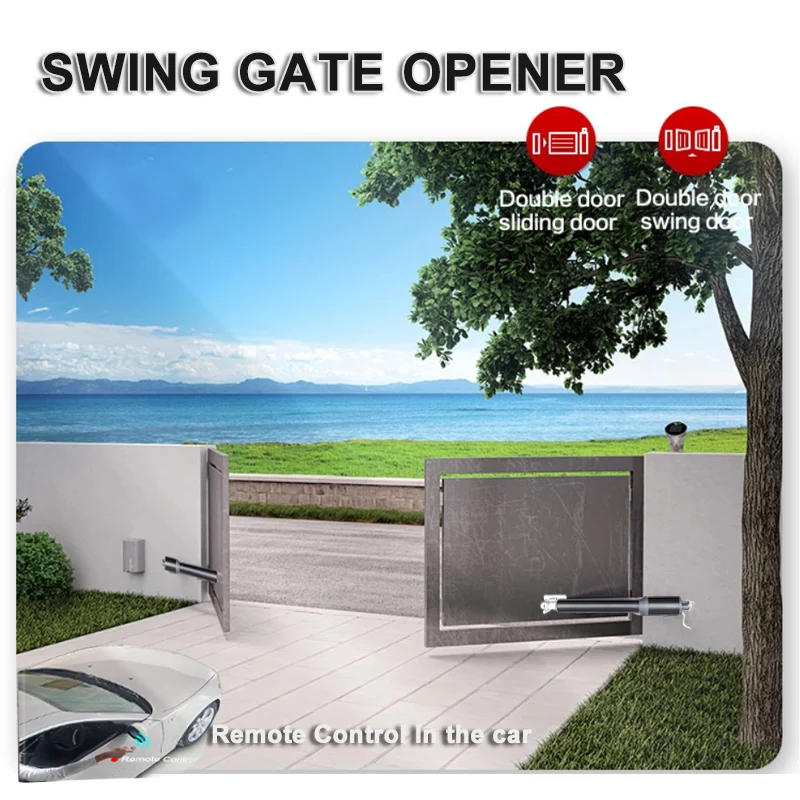 

Automatic Dual Swing Gate Opener for Gates up to 18 Feet Long 1200 Pounds