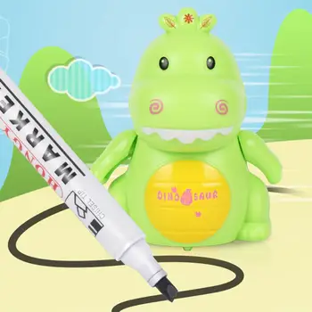 

Mini Dinosaur Robot Pen Inductive Vehicle with LED Music Education Kids Toy Gift