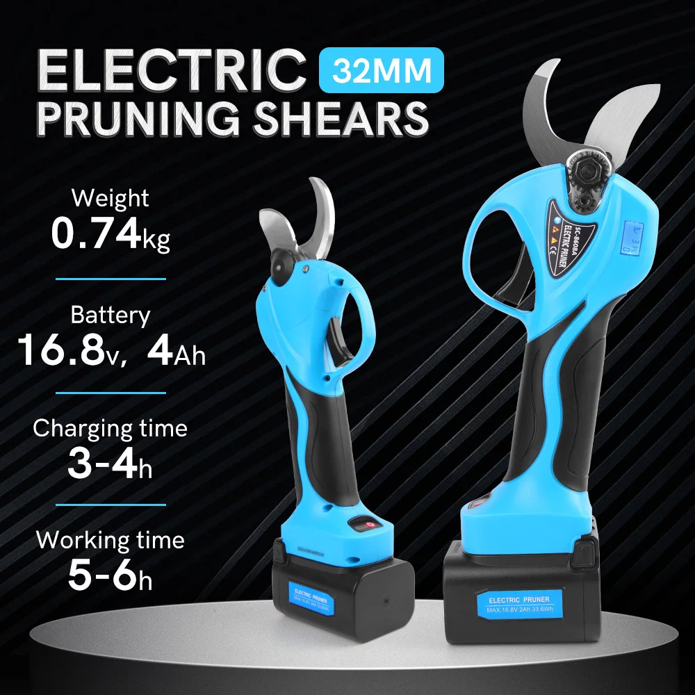 SW-8608 16.8V Cordless Pruner Lithium-ion Pruning Shear Efficient Scissors Bonsai Electric Tree Branches garden tools electric 4