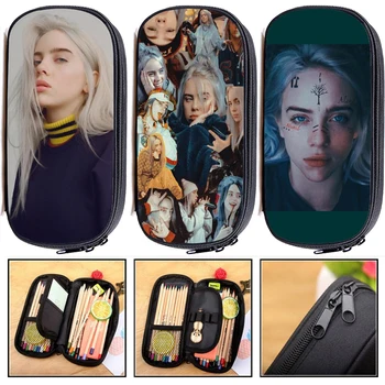 

New High Quality Boys Girls Billie Eilish Pencil Case Multifunction Students Pencil Box Teens Pencil Holder Child Pen Bag Gifts