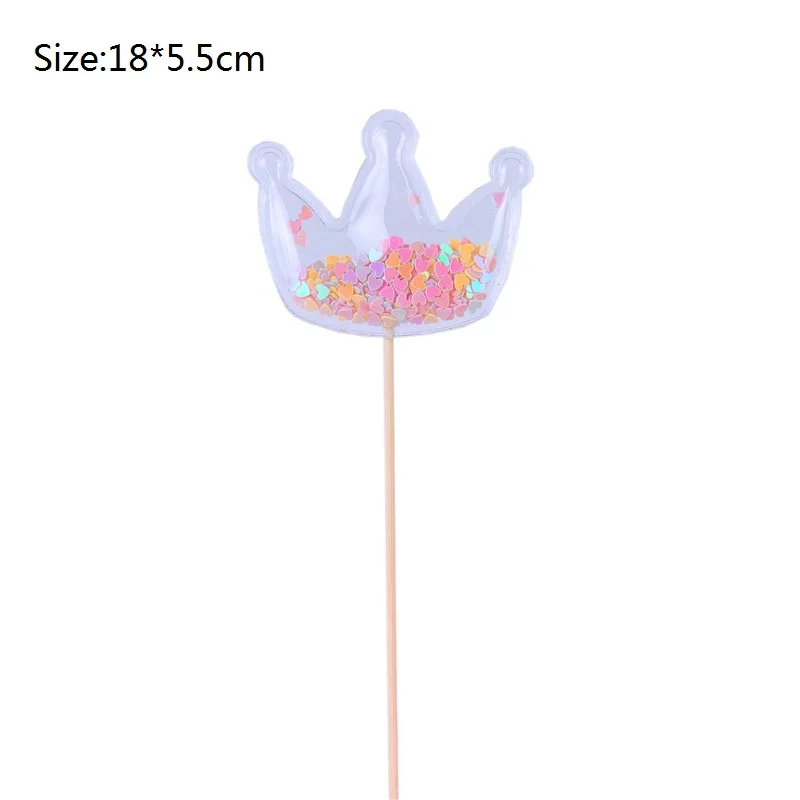 3 шт. прозрачные блестки Топпер для торта детский душ день рождения DIY торт Топ флаги для украшения кекс Топпер Русалка Вечерние