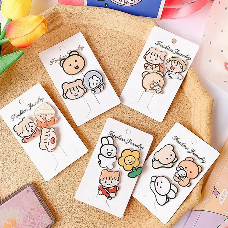 Korean version of ins wind cartoon character acrylic brooch girl small  fresh and cute student bag decoration ornament pin|Instrument Parts &  Accessories| - AliExpress