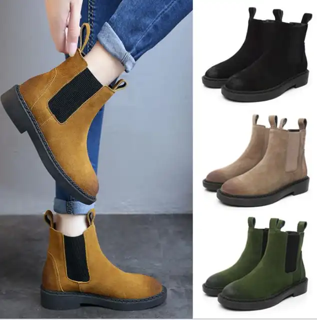warm ladies high snow shoes leather martin boots