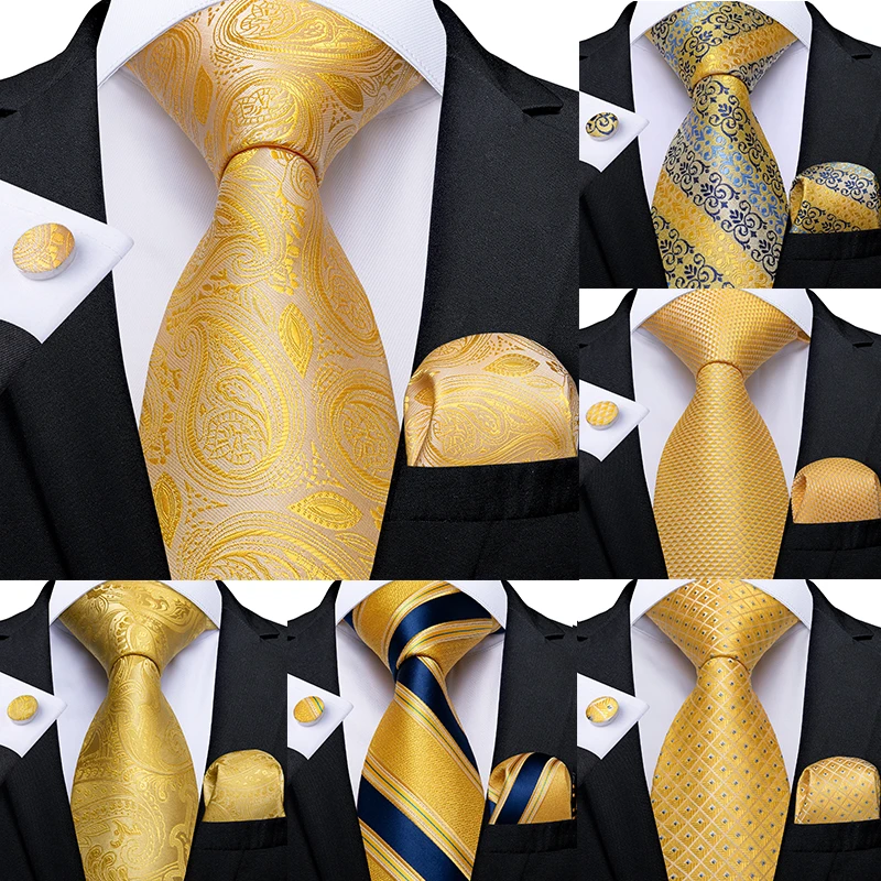 Jaune Cravate à motifs fait main 100/% Soie Mariage Homme Formel Cravate 8 cm largeur