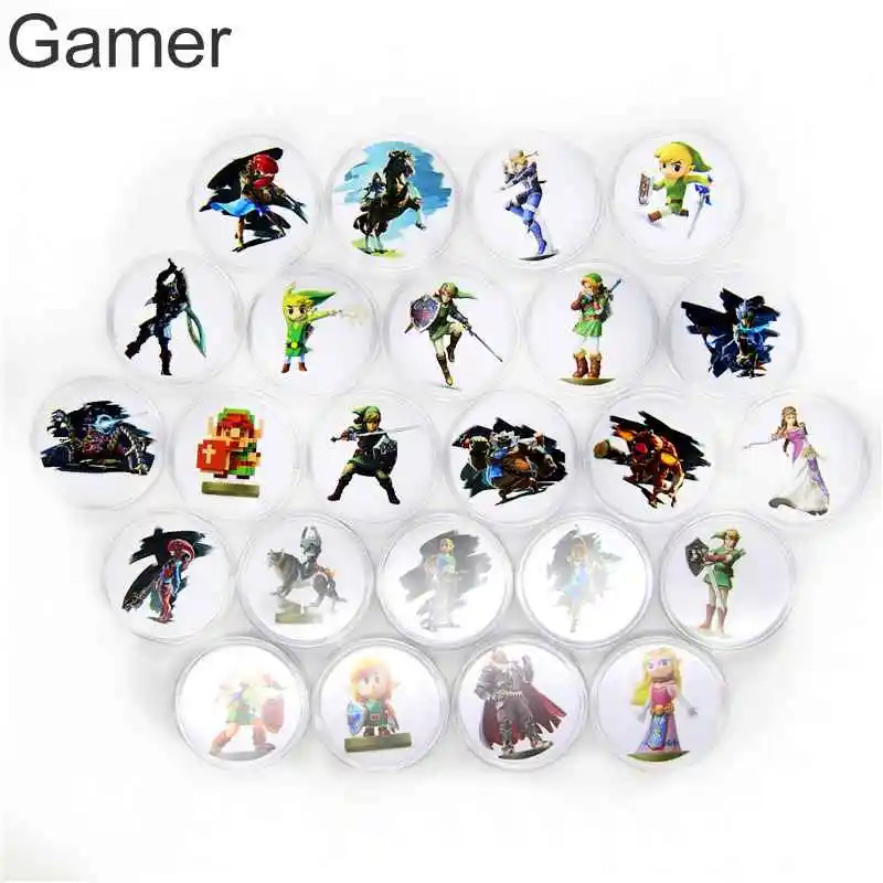 24 шт. изысканные круговые для Amiibo легенда о Зельде дыхание диких NFC игровые карты