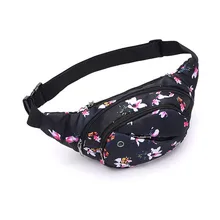 Поясная Сумка для женщин из искусственной кожи простая сумка поясная на молнии с цветочным принтом нагрудная сумка активный отдых, Спорт Путешествия Поясная Сумка