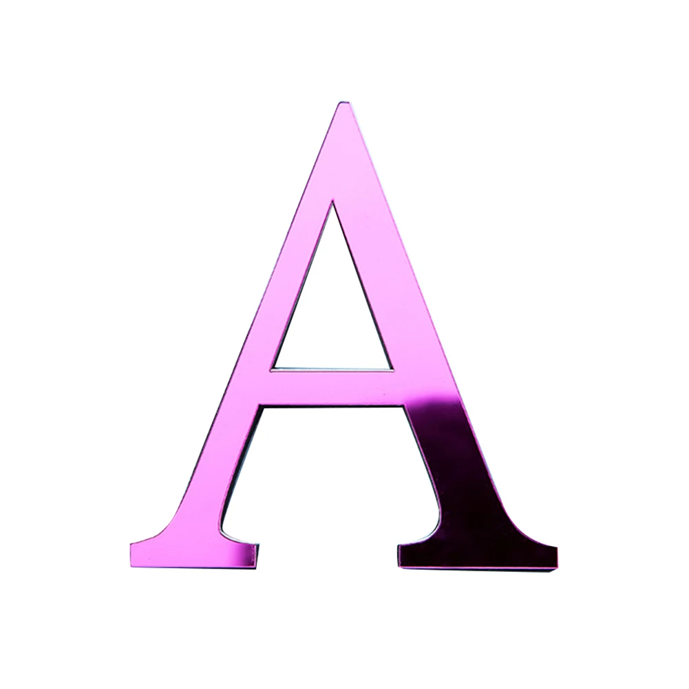 A-Z Алфавит буквы акриловые зеркальные настенные художественные наклейки английские буквы дома серебряные наклейки с алфавитом плакат для декора гостиной - Цвет: A