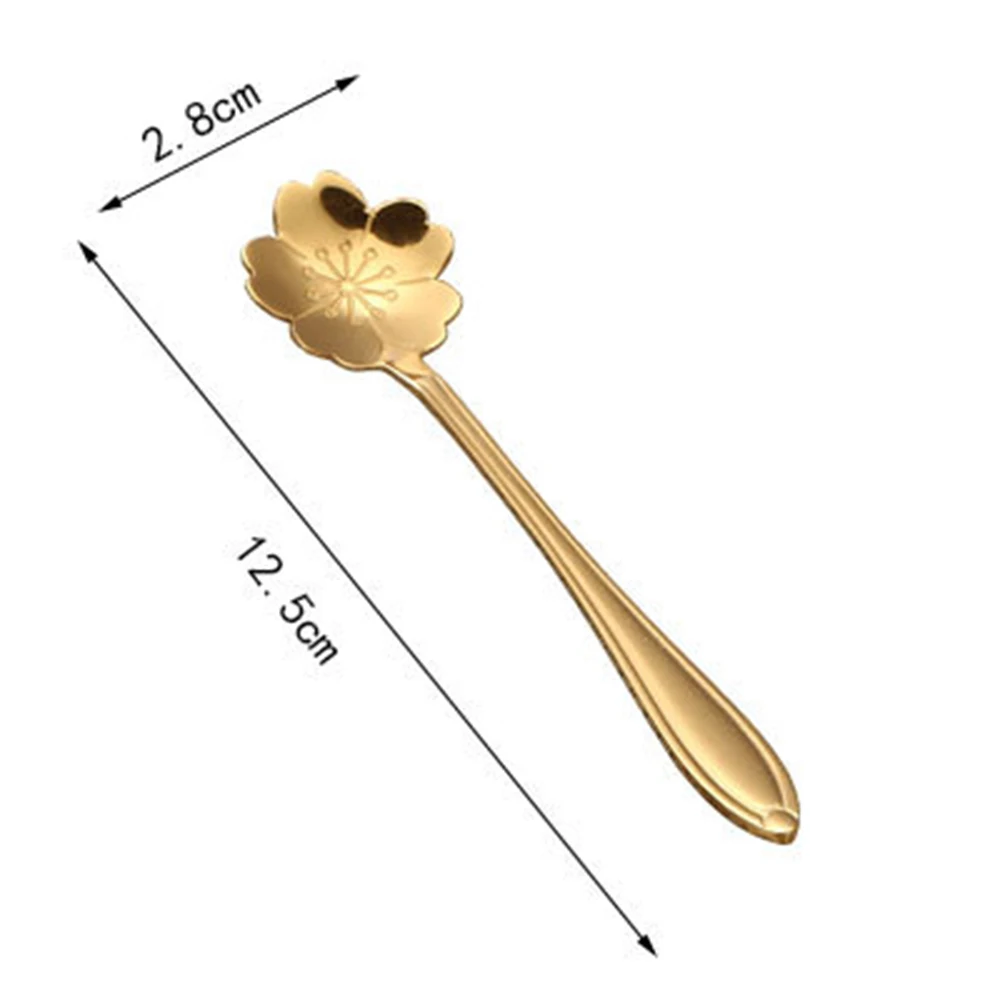 

Metal Handle Spoon Stainless Steel Coffee Scoop Ice Cream Dessert Teaspoon Gift