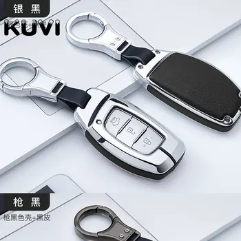 

Alloy Leather Remote Car Key Case Cover For Hyundai IX25 IX35 I20 I30 I40 hb20 Santa Fe Creta Solaris 2017 key shell