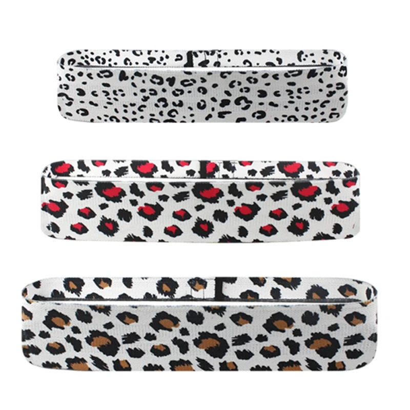 

3pcs/set Resistance Bands for Legs and Butt Leopard Hip Training Booty Bands Non Slip Workout Bands