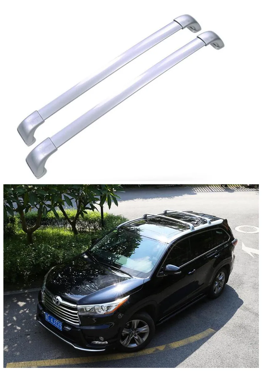 

Aluminum Alloy Car Roof Racks Luggage Rack Crossbar Fits For Toyota HighLander 2009 2010 2011 2012 2013 2014 2015 2016 2017