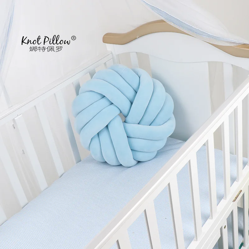 Denmark INS Hot Selling Three-ply Knot Circle Cushion DIY Hand-woven round Cushion