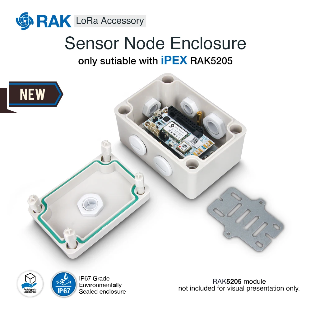 IOT наружный Сенсорный Корпус для rak5204 модуль трекера RAK8212 iTracker Board IP67