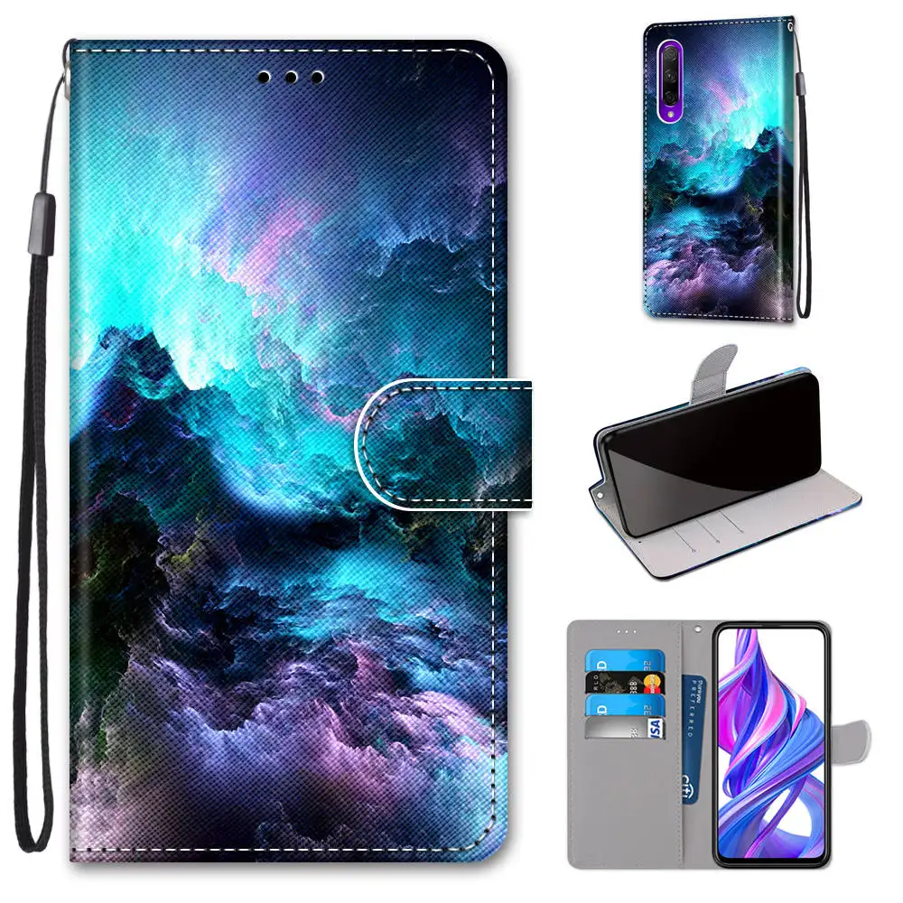 Чехол-книжка из искусственной кожи для Huawei Honor 20 Pro 10 9 Lite 9X 8X 7X | Мобильные телефоны
