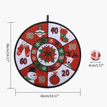 

Christmas Dart Board Game with 4 Sticky Balls Classic Throwing Toy Indoor Sports