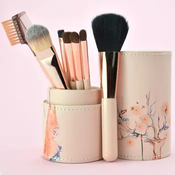

7 pcs Makeup Brush Set Deer Girl Beauty Tools Bucket