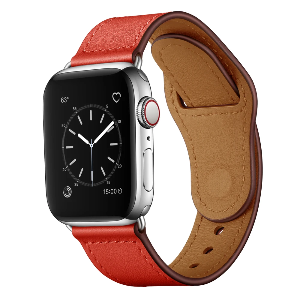 Ремешок для часов из натуральной кожи для apple watch 1 2 3 4 5 iwatch ремешок для часов 38 мм 42 мм 40 мм 44 мм