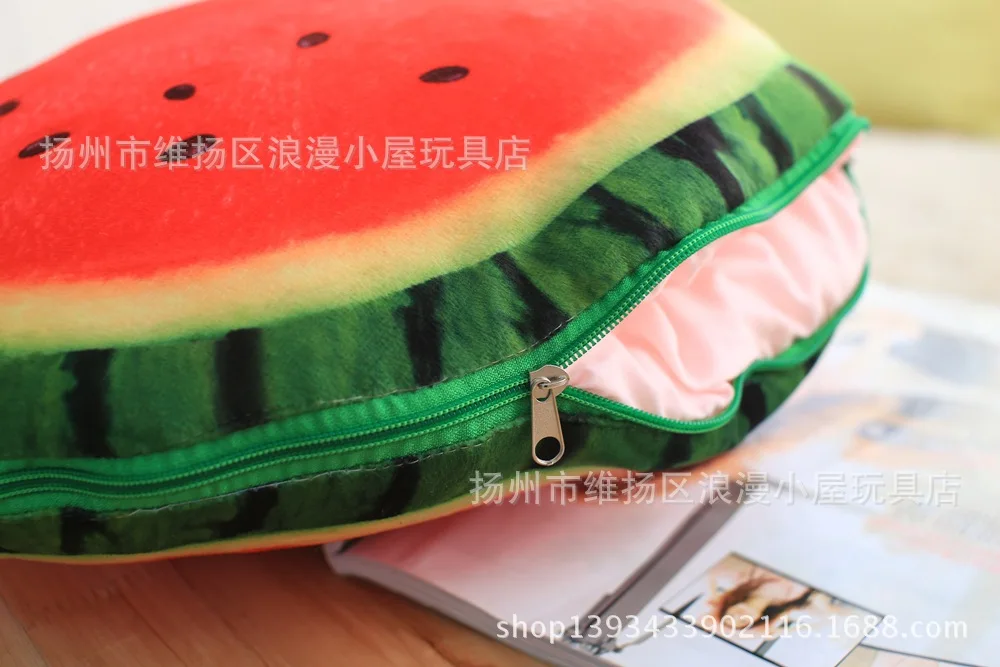 Model Watermelon Pillow Blanket Dual Purpose Cushion Cover Lunch Break Pillow Was Airable Cover Cartoon Summer Blanket