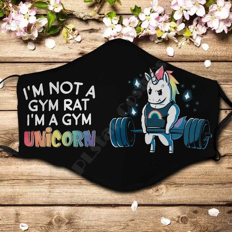 Love Unicorn Fabric Face Mask 3D printed masks Halloween party masks Unisex Adult child size Fun role playing masks