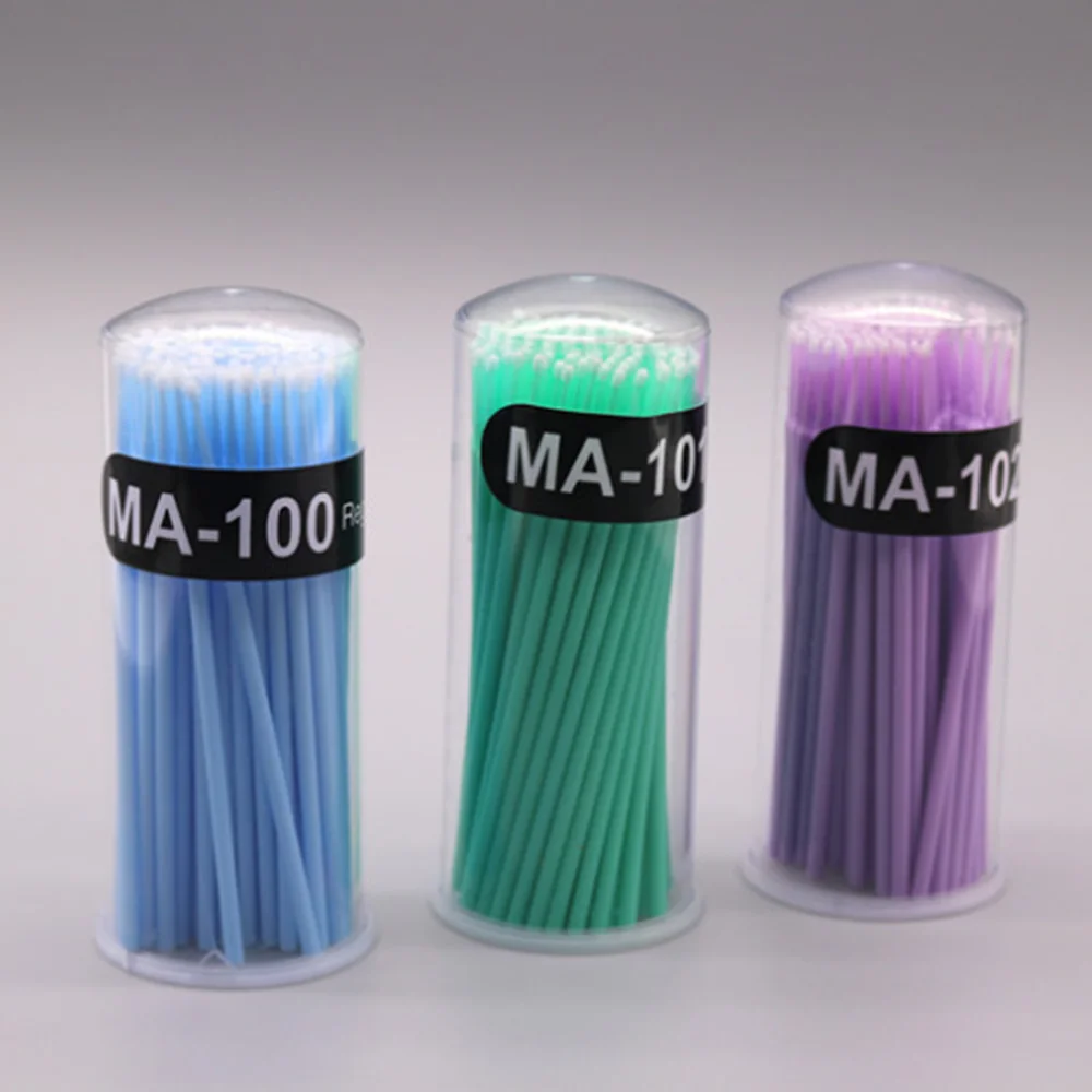 

100Pcs/Set 6 Colors For Choice Cotton Swabs High Quality Non-linting Disposable Makeup Tools Soft Clean Makeup Swabs Sticks