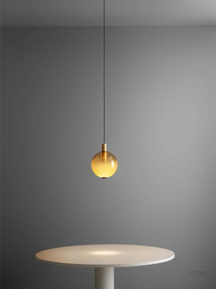 

Nordic Creative Glass Ball Pendant Lights Designer Luxury Hanging Light Living Room Bedroom Bedside Lamp Home Decor Pendant Lamp