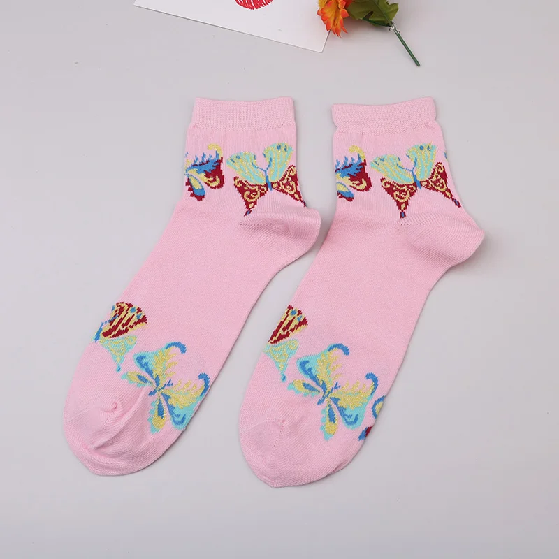 Модные хлопковые счастливые носки, мягкие носки для мужчин и женщин