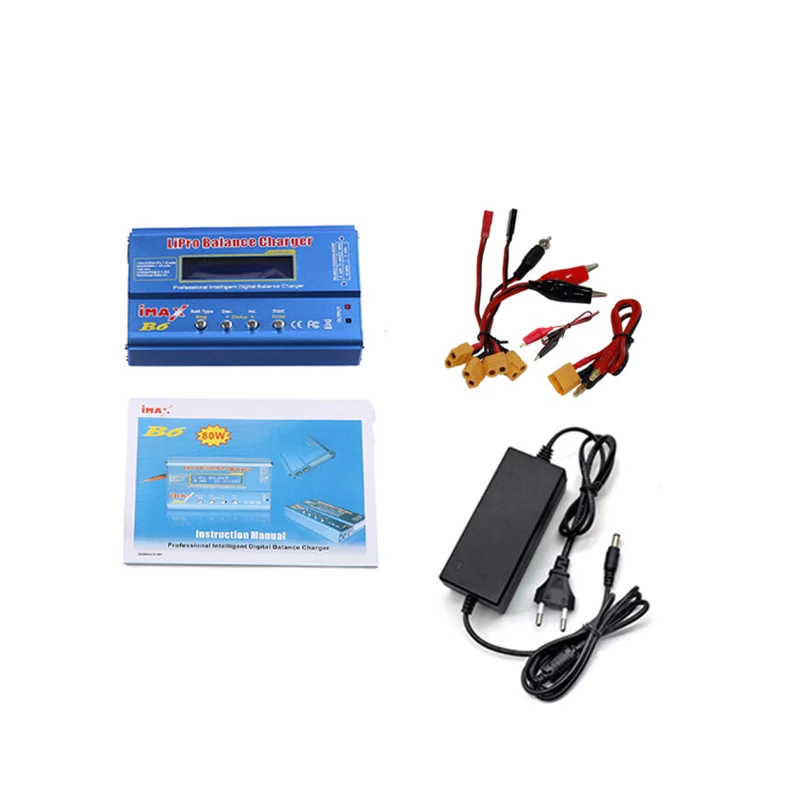 B6 XT60 Adapter Зарядное устройство Cabzty iMax B6 80W 6A с адаптером 12V 5A модель Li-Po/Li-Fe/Ni-MH/Li-lon/Ni-Cd/PB Зарядное устройство - Цвет: B6 XT60 Adapter