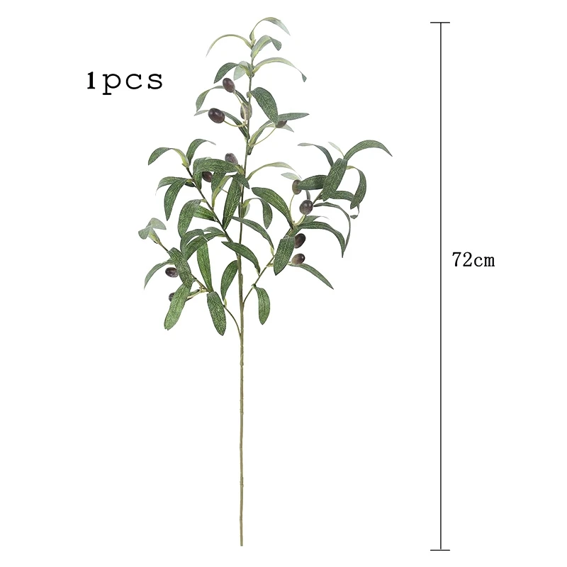 5 шт. 28 дюймов зеленый оливковый искусственные растения ветви фрукты поддельные ветка с цветами листья для дома офисный декор украшения