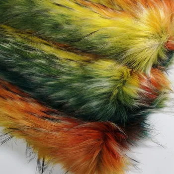 

Raccoon jacquard anti-real fox fur coat fur collar top hair ball plush fabric spot wholesale