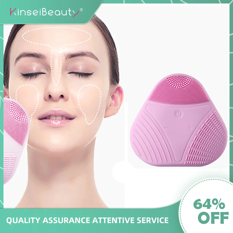 Facial-Cleansing-Brush Ultrasonic Electric Silicone Massage Vibration Waterproof Ce Usb-Charging