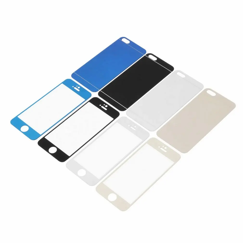  1 stücke Heißer weltweit Front + Zurück Farbe Spiegel Premium Echt Gehärtetes Glas Screen Protector