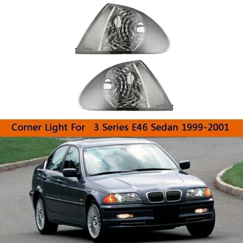 

Smoke Park Signal Corner Marker Lights Lamps Lenses For-BMW 3 Series E46 1999-2001 Sedan Wagon 63136902765 63136902766