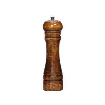 

Natural Durable Oak Wood Kitchen Tools Cooking Salt and Pepper Grinder Hand Movement Oak Wood Pepper Mill Drop Shipping
