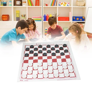 

Home Travel Practice Kids Toy Board Game Portable ABS Checkers Birthday Gift International Chess Set Students Adults Training