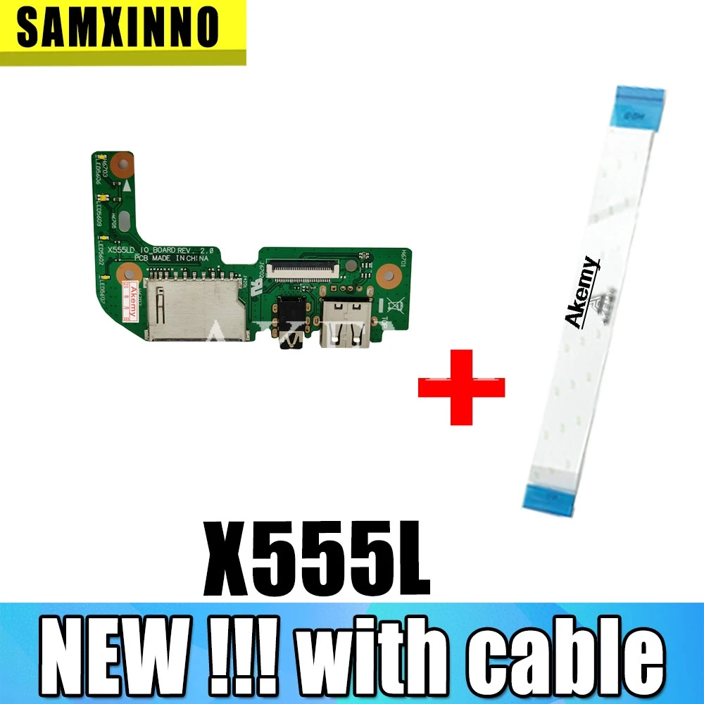 Новый оригинальный с кабелем для For Asus X555 X555L X555LD X555LD_IO USB аудио кард-ридер плата REV: