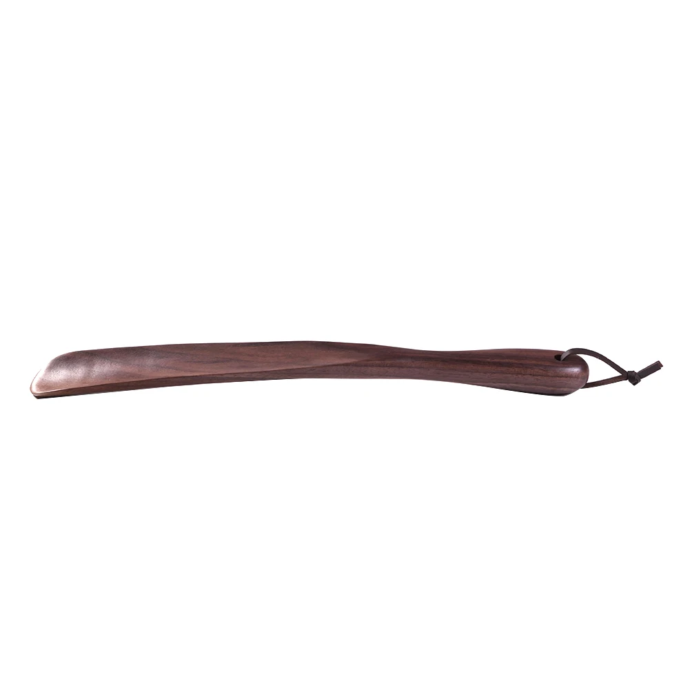 

38cm Wooden Shoe Horn Long Handle Kids Portable Sturdy Practical Convenient Professional With Hole Wearing Seniors Pregnancy