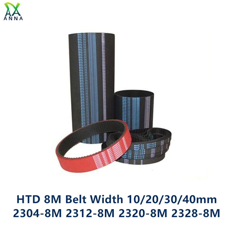 

HTD 8M synchronous Timing belt C=2304/2312/2320/2328 width 10/20/30/40mm Teeth 288 289 290 291 HTD8M 2304-8M 2312-8M 2320-8M