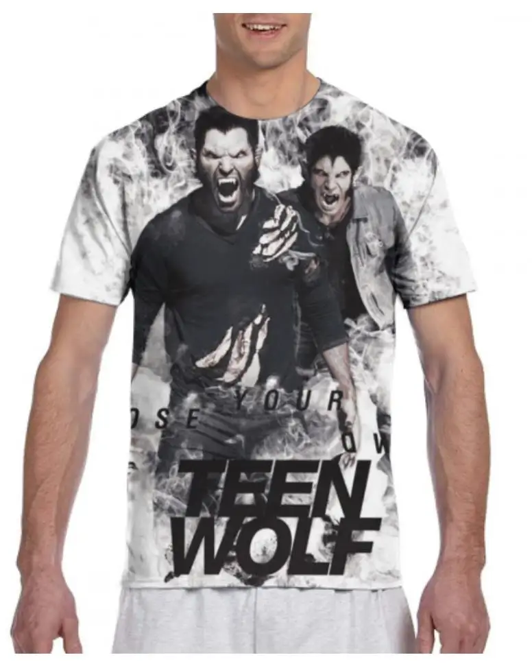 New hot Teen Wolf T-shirt Men Stilinski 24 Lahey McCall Sport Casual t shirt Male 3D Print Hip Hop Oversized  Мужская | Мужские футболки -1005003392988758