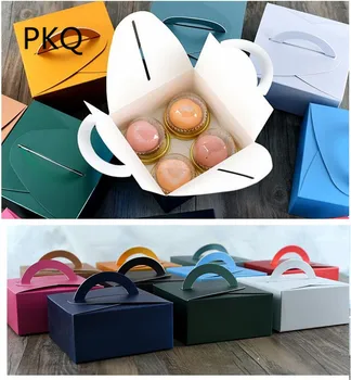 

20pcs Baking Accessories Cake Box Macaron Box Cookies Packaging Chocolate Muffin Box Wedding Party Decoration egg tart packing
