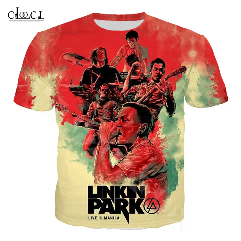 

T-Shirts Men's Women Rock Band Linkin Park 3D Printing Short Sleeve Hip Hop Style T Shirt Summer Harajuku Tops Women's Tee Shirt