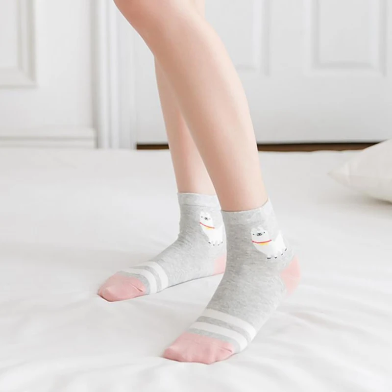 Женские носки Alpaca, милые, теплые, удобные, милые, Ретро стиль, шерсть, для девушек