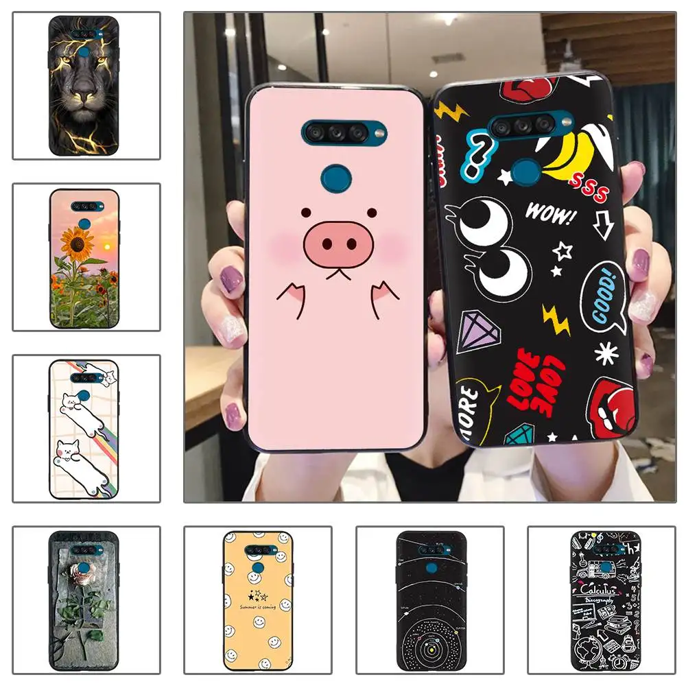Женский пылезащитный чехол для телефона LG K50S черный милый Водонепроницаемый